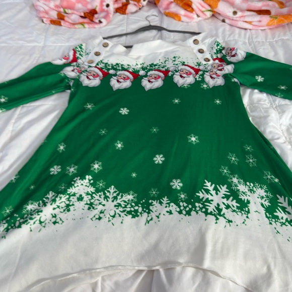 Christmas top, off shoulder, Chinese size 5xl, American 2xl - Picture 3 of 6